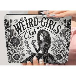 Weird Girls Club Makeup Bag Vintage Inspired 1950s Retro Teacup Design O/S Goth